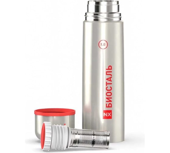 Изображение товара Термос Biostal 1 л, пробка с ситечком, стальной NX-1000Z