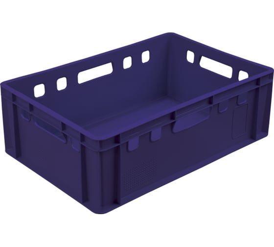 Изображение товара Мясной ящик п/э 600х400х200 сплошной, синий Тара.ру Е2 00385