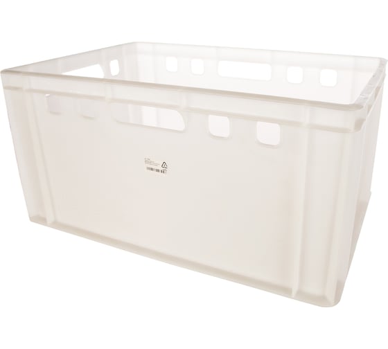 Изображение товара Мясной ящик п/э 600х400х300 сплошной, белый, морозостойкий Тара.ру Е3 00394