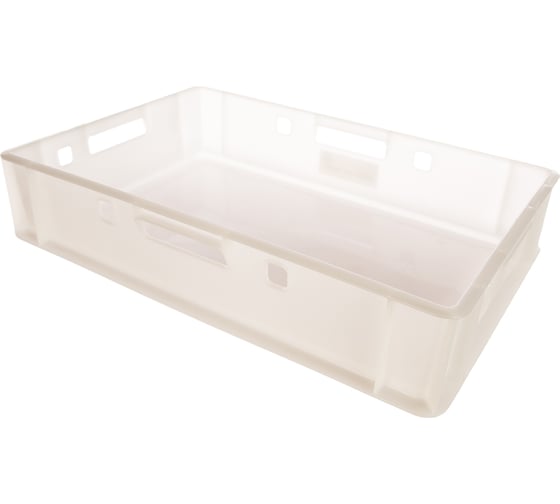 Изображение товара Мясной ящик п/э сплошной 600х400х120 белый морозостойкий Тара.ру Е1 03571