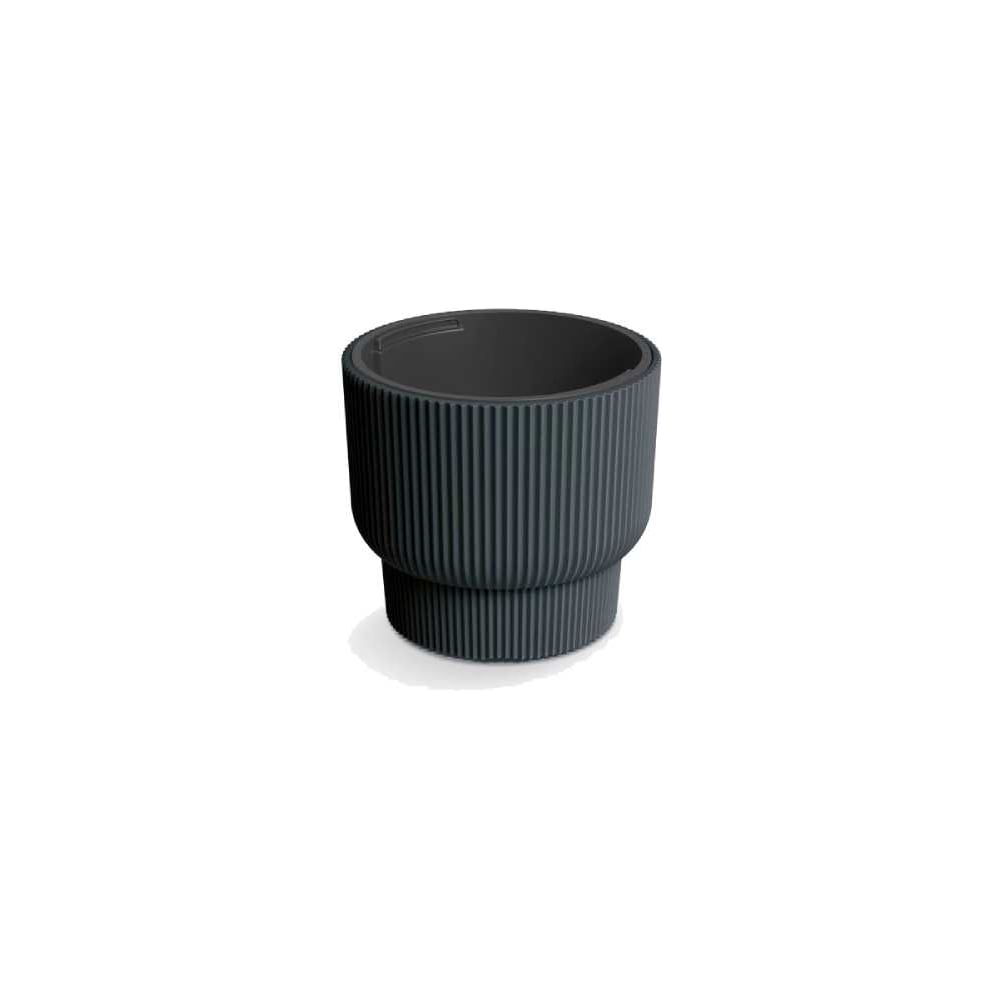 Изображение товара Кашпо с вкладышем Prosperplast DBMLR400-S433 MILLY d 39.5, h 35 см, 20 л, антрацит 069866