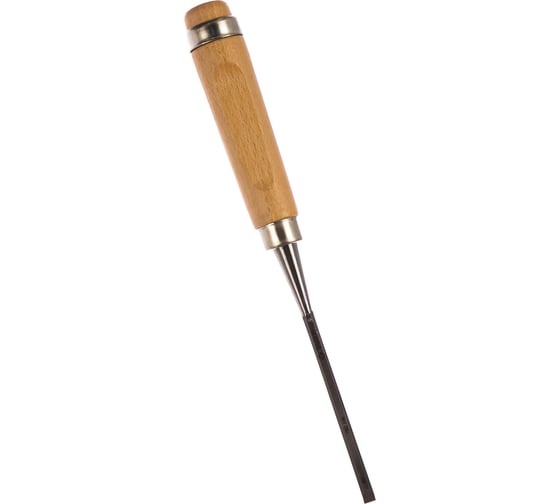 Изображение товара Стамеска-долото с деревянной ручкой, хромованадиевая, 6мм Зубр ЭКСПЕРТ 18096-06