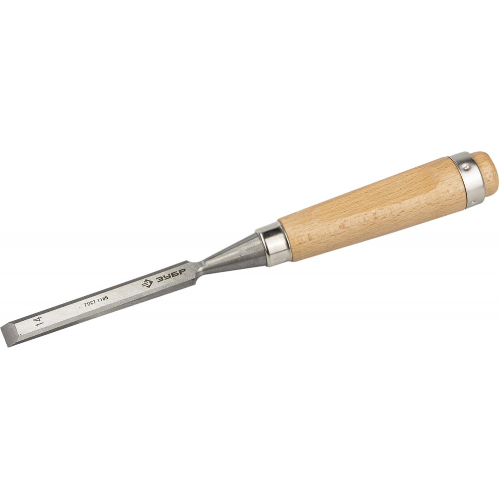 фото Стамеска-долото с деревянной ручкой, хромованадиевая, 14мм зубр эксперт 18096-14