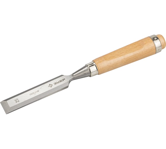 Изображение товара Стамеска-долото с деревянной ручкой, хромованадиевая, 25мм Зубр ЭКСПЕРТ 18096-25