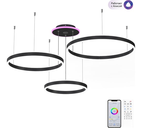 Изображение товара Люстра Citilux Дуэт Смарт Черный CL719A701