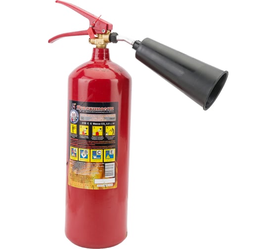 Изображение товара Огнетушитель углекислотный Ярпожинвест ОУ-2 ВСЕ 00-00003839
