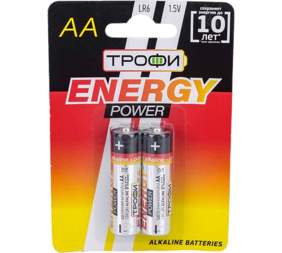 Изображение товара Батарейки ТРОФИ LR6-2BL Alkaline, C0034926
