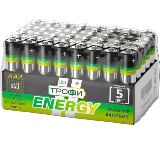 Изображение товара Батарейки Трофи LR03-40 bulk ECO Б0027812