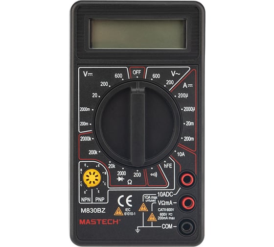 Изображение товара Портативный мультиметр MASTECH M830BZ 00-00000748