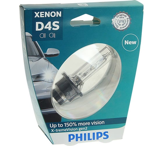 Изображение товара Автолампа PHILIPS D4S 35 P32D-5+150 XENON X-TREME VISION gen2 4800K 42V ,1,2 42402XV2S1
