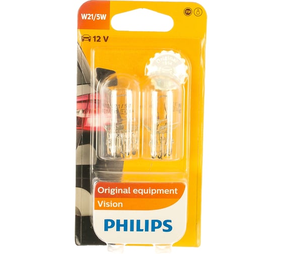 Изображение товара Автолампа PHILIPS W21,5W W3 16q, 2шт 12V ,1,10 12066B2 711134
