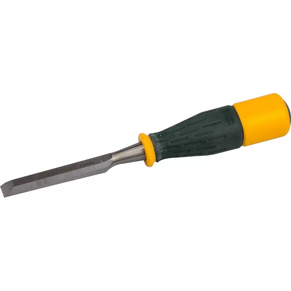 фото Стамеска, упрочненное полотно, ударопрочная двухкомпонентная ручка, стальной затыльник для ударных работ, 12мм kraftool expert 1815-12_z01
