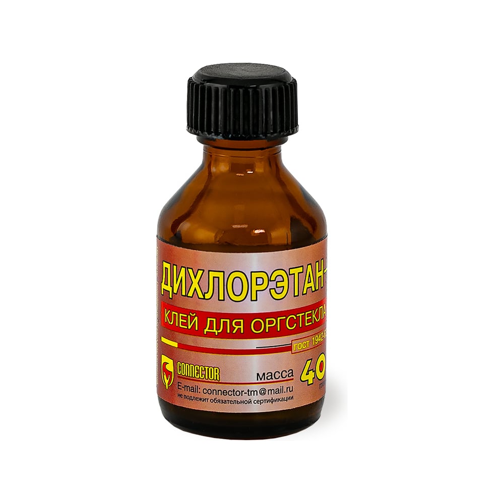 Изображение товара Клей дихлорэтан Connector DIX-40 для пластика (0, 04 кг) - прозрачный, морозостойкий, водостойкий