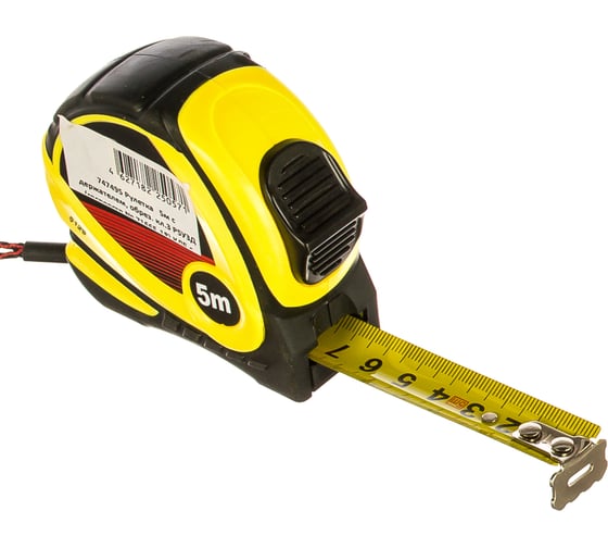 Изображение товара Обрезиненная рулетка 5м Р5УЗД КЛБ, госреестр № 71665-18, с поверкой КАЛИБРОН 747495