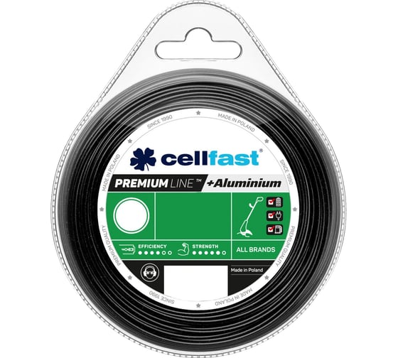 Изображение товара Леска PREMIUM (3 мм; 15 м; круг) для триммеров Cellfast 35-036