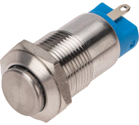 Изображение товара Антивандальная кнопка REXANT d12, без фиксации (2с), OFF-(ON), выпуклая (A12-B2), 10 шт. 36-3151