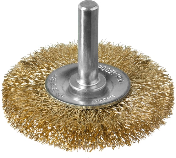 Изображение товара Щетка дисковая (50 мм; 0.3 мм; витая латунированная стальная проволока) для дрели ЗУБР 3520-050_z02