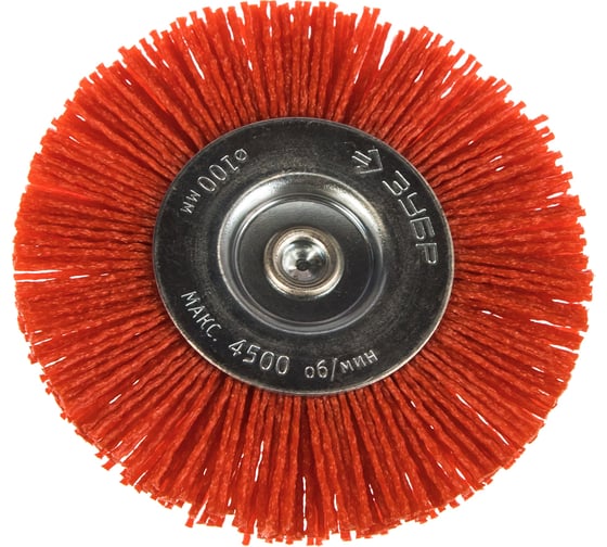 Изображение товара Щетка дисковая (100 мм; нейлоновая проволока с абразивным покрытием) для дрели ЗУБР 35161-100_z02