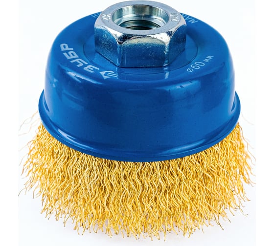 Изображение товара Щетка чашечная (60 мм; М14; витая латунированная стальная проволока 0.3 мм) для УШМ 3526-060_z02