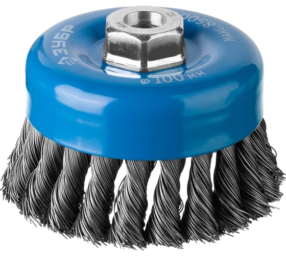 Изображение товара Щетка чашечная (100 мм; М14; плетеные пучки стальной проволоки 0.5 мм) для УШМ 35275-100_z02