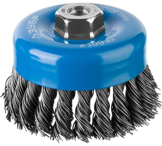 Изображение товара Щетка чашечная (100 мм; М14; плетеные пучки стальной проволоки 0.8 мм) для УШМ 35277-100_z02