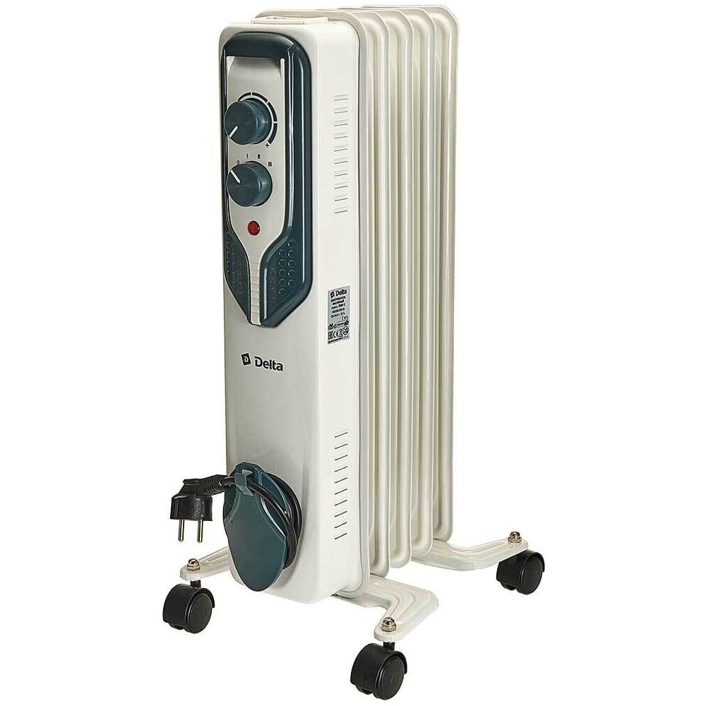 Изображение товара Масляный обогреватель DELTA D08-5 1000 Вт 5 секций для комнаты до 12 м²