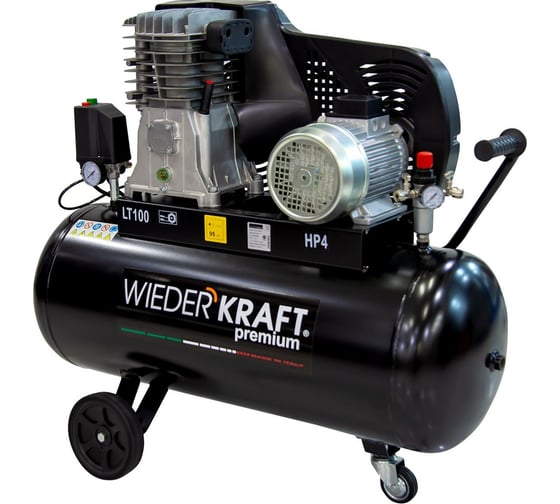 Изображение товара Воздушный ременной компрессор 100л 541л/мин WIEDERKRAFT WDK-91054