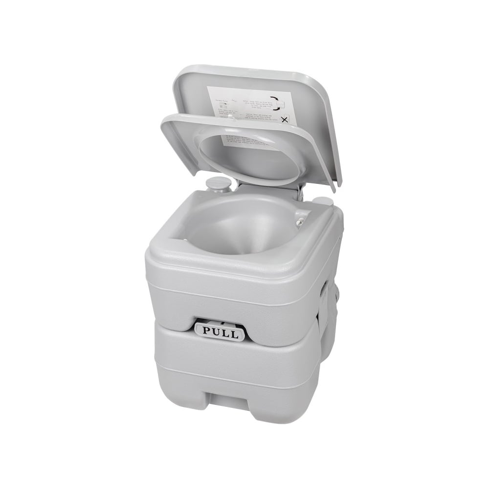 Изображение товара Портативный биотуалет ISMA пластмассовый, 20л, высота посадочного места 420мм, смыв-помпа ISMA-PT20-2(52432)