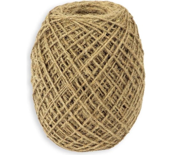 Изображение товара Джутовый шпагат Комус 1,2 ктекс п4 в бобине 150 м 25624