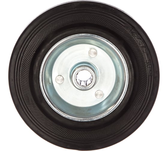 Изображение товара Колесо (125 мм; г/п 100 кг; резина/металл; игольчатый подшипник) ЗУБР 30936-125
