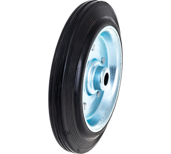 Изображение товара Колесо (250 мм; г/п 210 кг; резина/металл; игольчатый подшипник) ЗУБР 30936-250