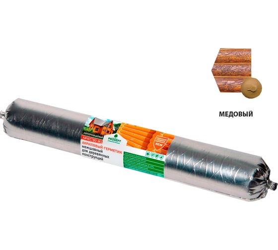 Изображение товара Акриловый герметик для швов в деревянных домах, конструкциях, изделиях PROSEPT цвет медовый, 0,6 л 0024-06м