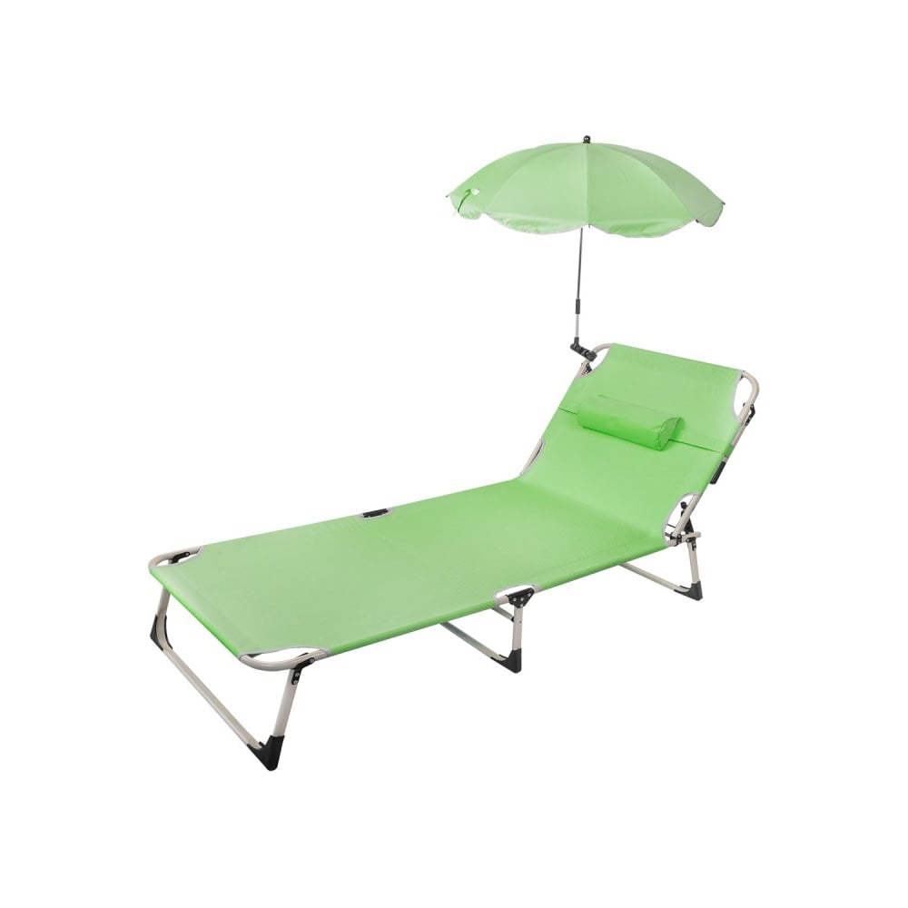 Изображение товара Шезлонг с зонтиком ISMA-FG-HY-8007Z для отдыха на воздухе