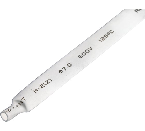 Изображение товара Термоусаживаемая трубка REXANT ТУТнг-LS (2:1)-7/3.5 белая 20-7001