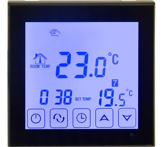 Изображение товара Терморегулятор Rexant сенсорный с автоматическим программированием R200B черный 51-0574