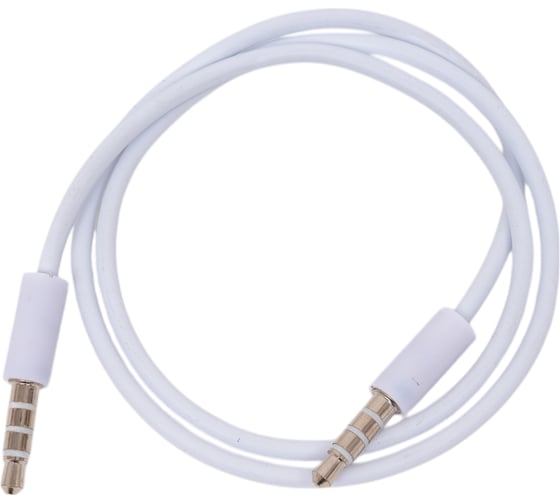 Изображение товара Аудио кабель REXANT 3,5 мм штекер-штекер 0,5м белый 18-1105