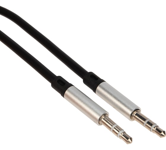 Изображение товара Аудио кабель AUX REXANT 3.5 мм шнур плоский 1м черный 18-4000