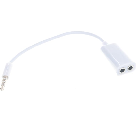 Изображение товара Аудио разветвитель REXANT штекер 3,5 мм на 2 белый 18-1102