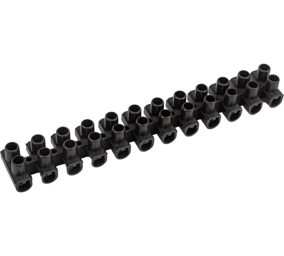 Изображение товара Клеммная винтовая колодка REXANT KВ-16 6-16, ток 30A, полипропилен черный ЗВИ 10 шт 07-5016-2