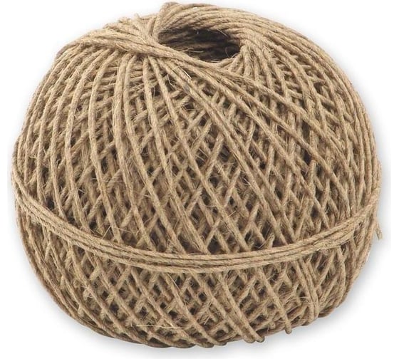 Изображение товара Льняной полированный шпагат Комус 1250 текс, 1.4 мм, 100 м, евробобна 1267433