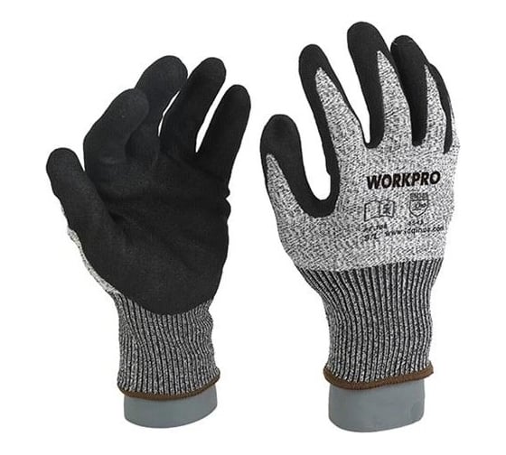 Изображение товара Перчатки стекольщика с защитой от порезов WORKPRO Nitrile-XL,CE WP371014