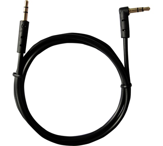 Изображение товара Аудио кабель REXANT 3,5 мм штекер-штекер угловой 1м черный 18-1120