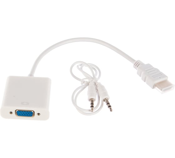 Изображение товара Переходник REXANT шт.HDMI - гн.VGA провод 3.5 mm Аудио 17-6936