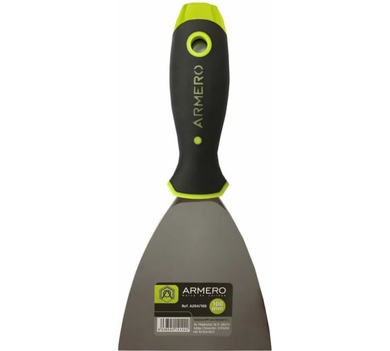 Изображение товара Малярный шпатель жесткий Armero 100мм, нержавеющая сталь A204/100