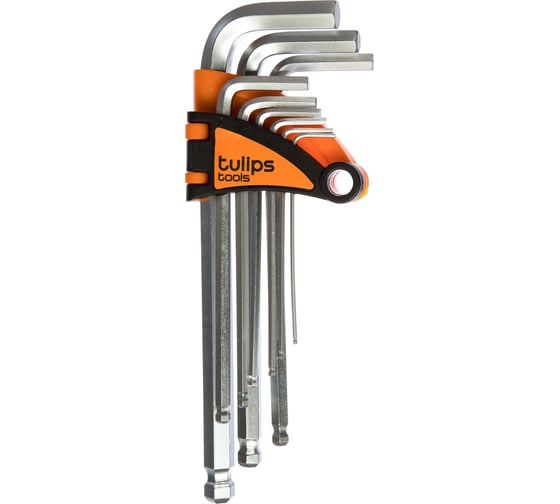 Изображение товара Набор длинных 6-гранных ключей с шаром Tulips tools IK12-957