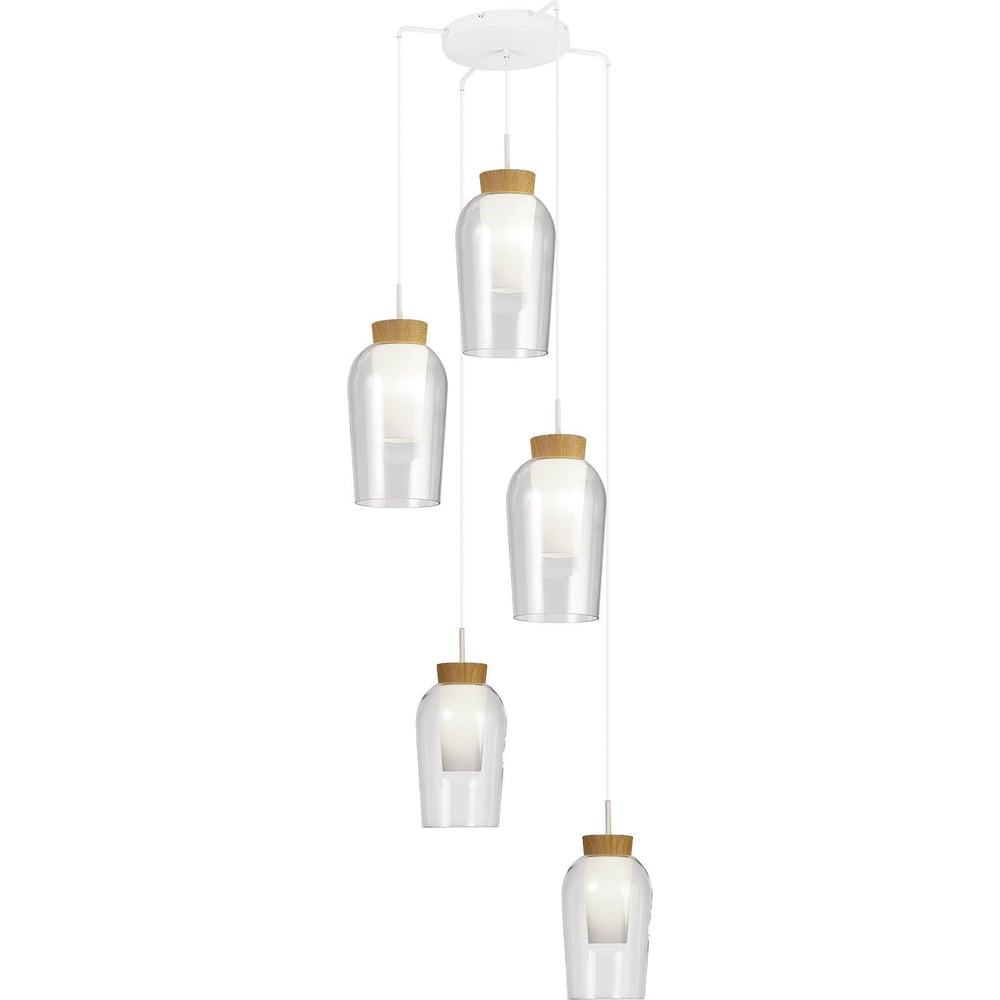 Изображение товара Подвесная люстра MANTRA nora 8275 - белая с прозрачными плафонами