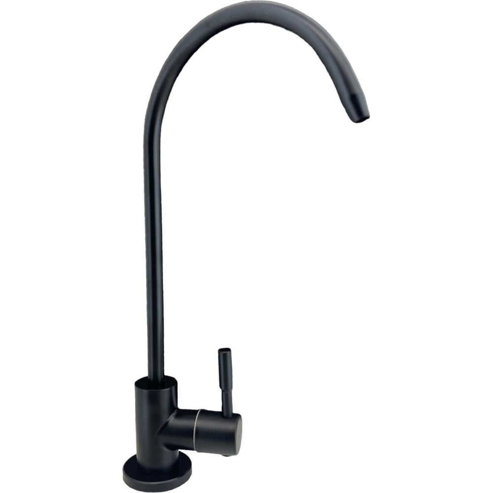 Изображение товара Кран для питьевой воды/для фильтра OUTE черный матовый, однорычажный, монтаж на одно отверстие, высота 250 мм T6203-SH03