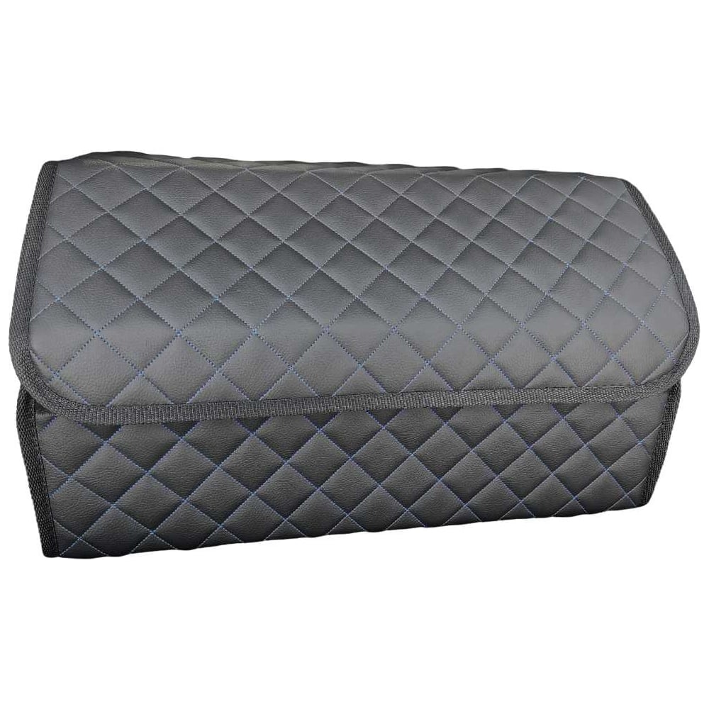 Изображение товара Автомобильный органайзер A2DM РОМБ из экокожи 50х30х30 черный/синий