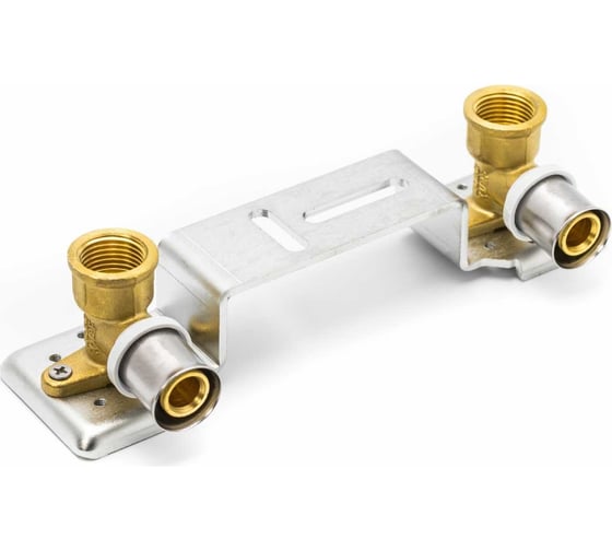 Изображение товара Водорозетка RIIFO Omni 2 шт, на монтажной планке, пресс, латунь, 16-1/2"ВР, 150 мм, L40.5 1100047351