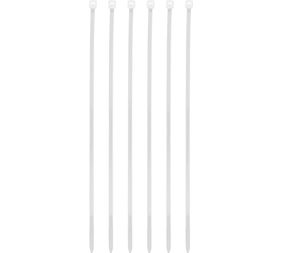 Изображение товара Хомуты СИБРТЕХ 150x2,5 мм, пластмассовые, белые,100 шт 45519